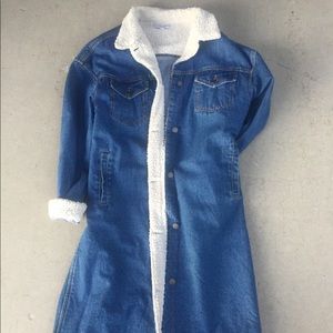 American Apparel Sherpa Jean DenimTrench Coat